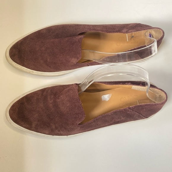 Franco Sarto Mitchell Maroon Burgundy Suede Slip On Sneaker Loafers 8.5 - Picture 6 of 9